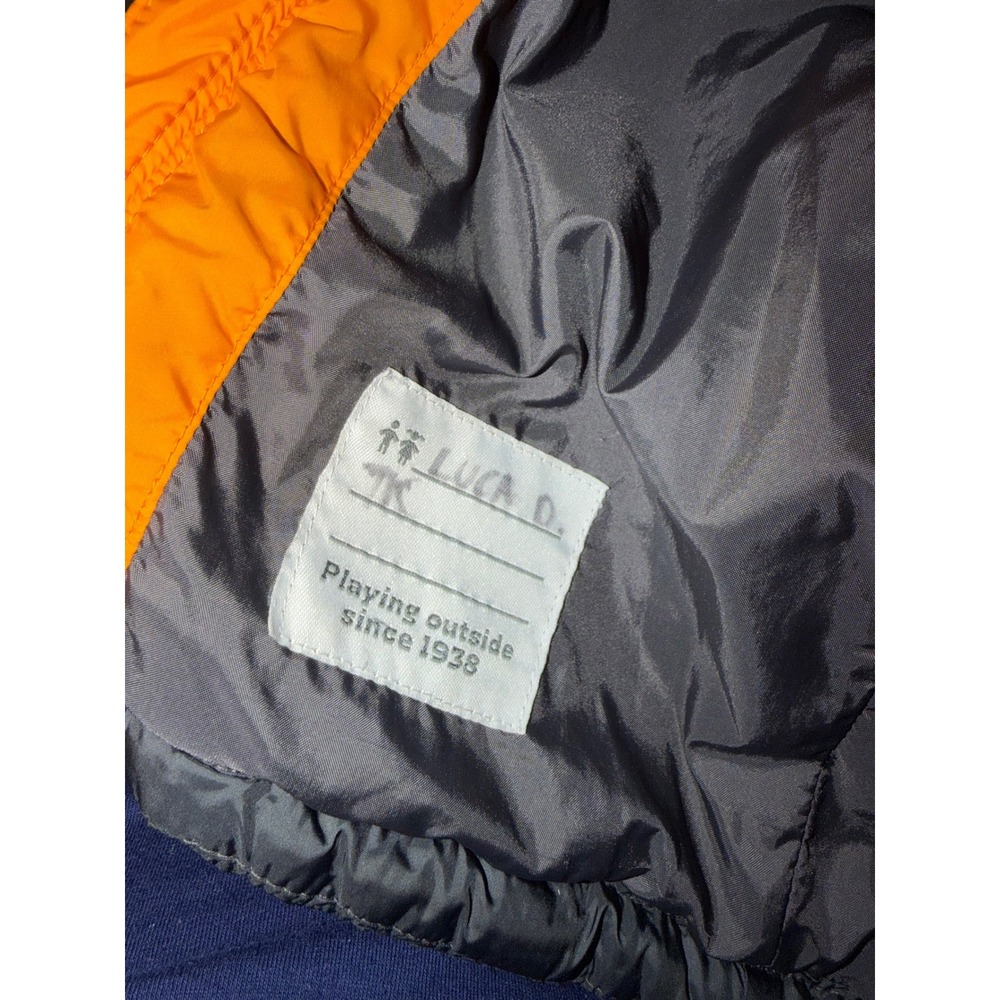 Columbia Kids 3T Hooded Puffer Jacket Orange Black Full Zip Winter Outerwear - Picture 5 of 6
